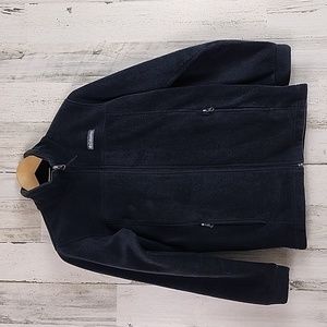 Columbia black fleece zipup jacket 2 pockets Size Large (14‐16)
